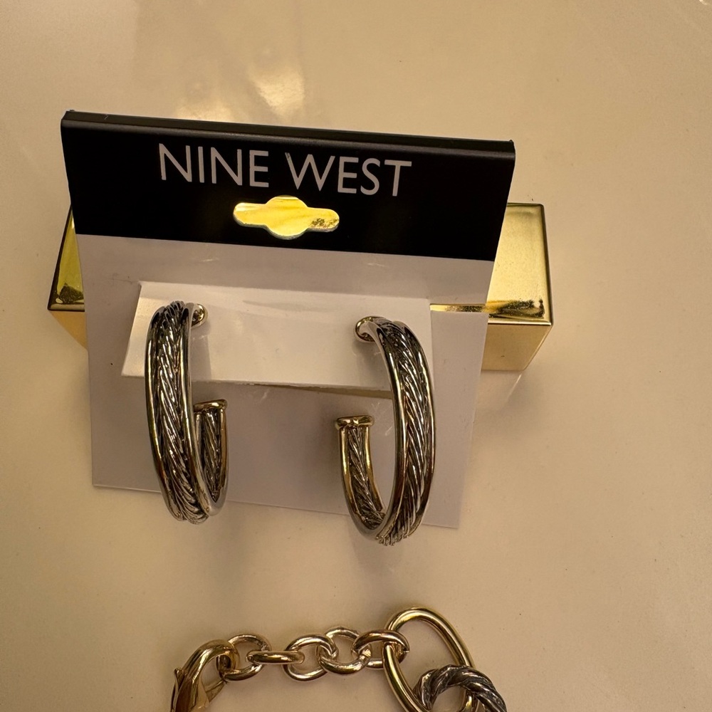 Nine West Silver Hoop Earrings